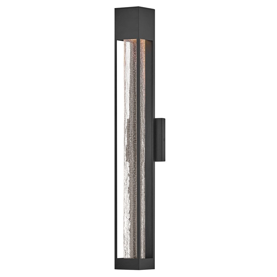 Hinkley Lighting Vapor 1 Light Outdoor 28" Wall Mount, Black/Crackle - 2855BK