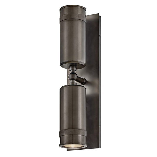 Hinkley Lighting Pratt 2 Light Outdoor Wall Mount, Black Oxide/Clear - 28814BX