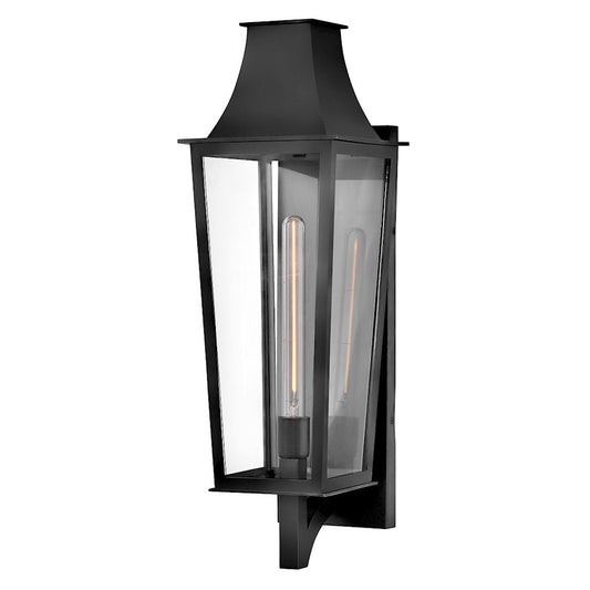 Hinkley Lighting Georgetown 1Lt 10" Outdoor Wall Mount Lantern, Black - 28895BK