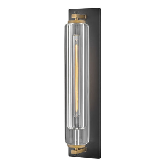 Hinkley Lighting Lourde 1 Light Outdoor Wall Mount, Black/Clear - 28925BK-LL