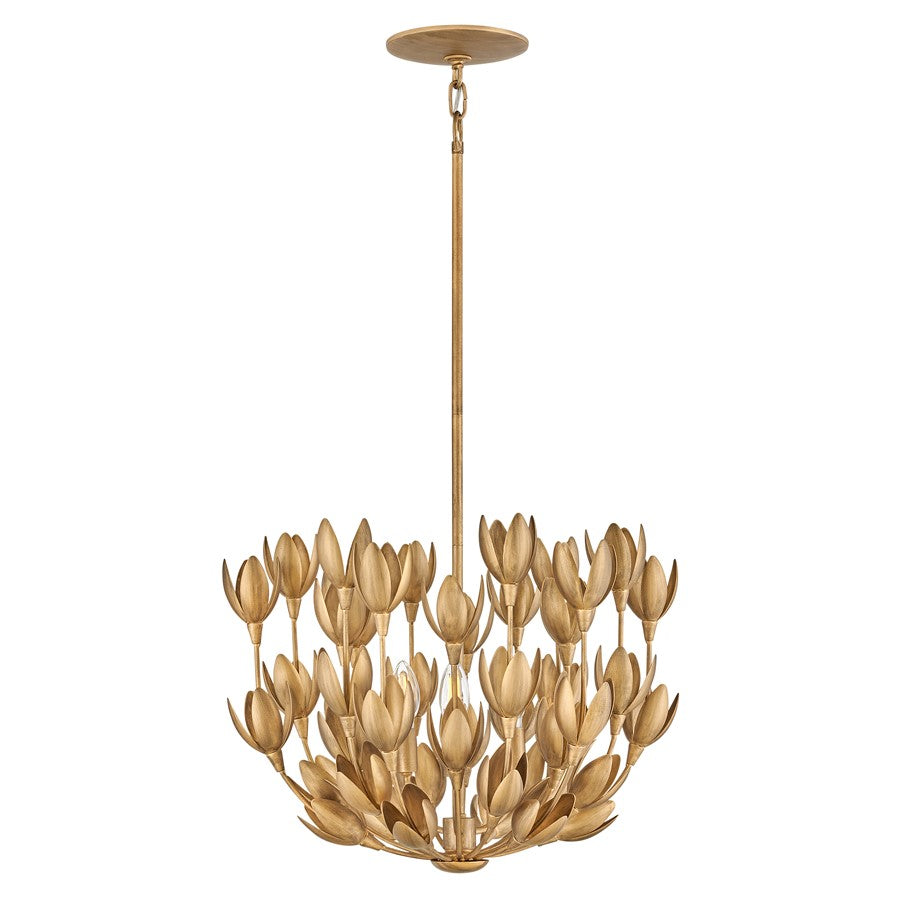 Hinkley Lighting Flora 3Lt Convertible Semi-Flush Mount, Gold - 30011BNG