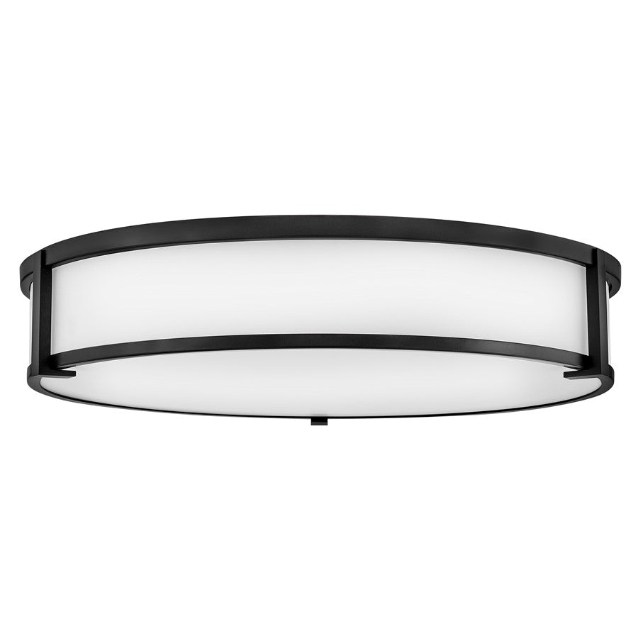 Hinkley Lighting Lowell 4 Light Flush Mount, Black/Etched Opal - 3244BK