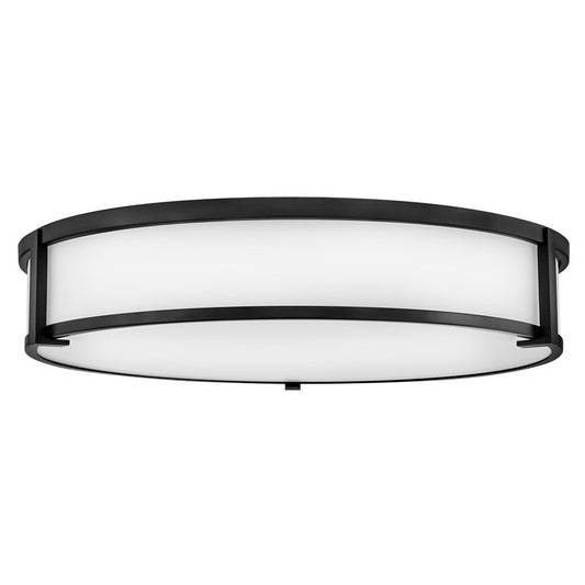 Hinkley Lighting Lowell 4 Light Flush Mount, Black/Etched Opal - 3244BK