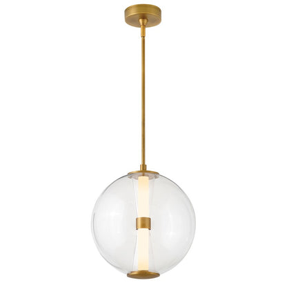 Hinkley Lighting Elin Pendant, Lacquered Brass/Clear
