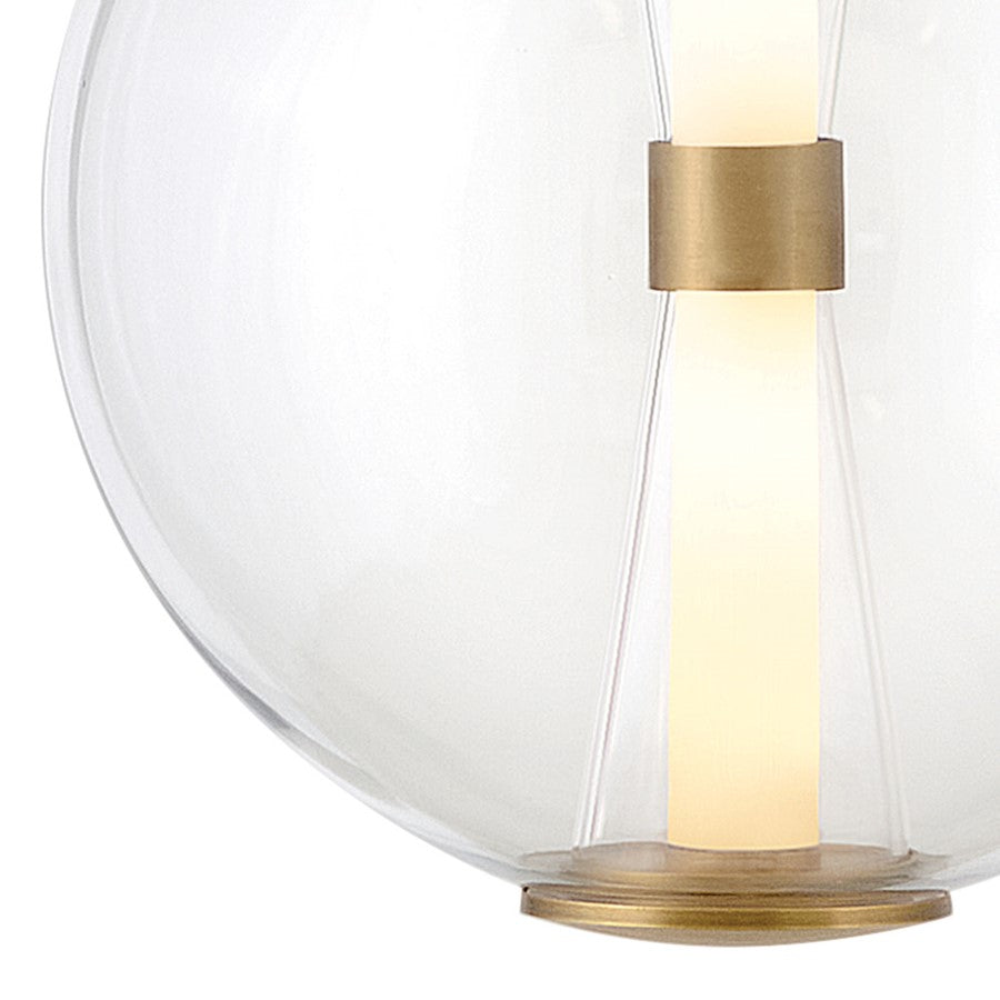 Hinkley Lighting Elin Pendant, Lacquered Brass/Clear