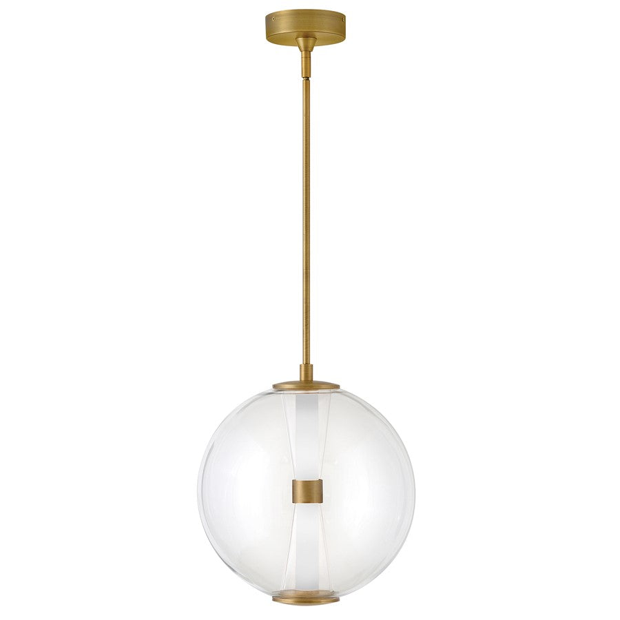 Hinkley Lighting Elin Pendant, Lacquered Brass/Clear