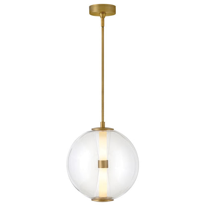 Hinkley Lighting Elin Pendant, Lacquered Brass/Clear