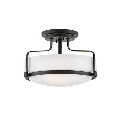 Hinkley Lighting Harper 3 Light Semi-Flush Mount, Black
