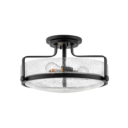 Hinkley Lighting Harper 3 Light Semi-Flush Mount, Black