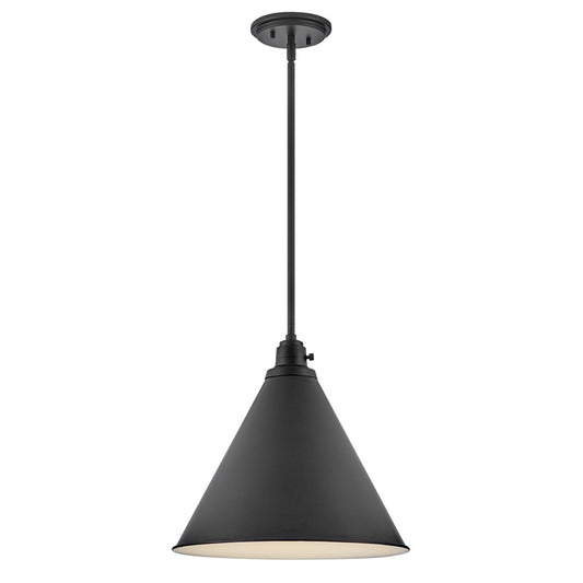 Hinkley Lighting Arti 1 Light Pendant, Black - 3694BK