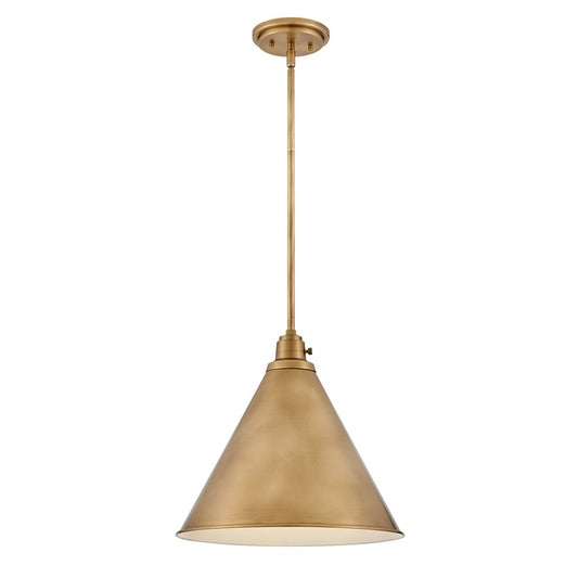 Hinkley Lighting Arti 1 Light Pendant, Heritage Brass - 3694HB