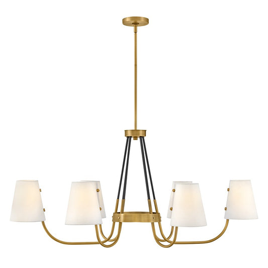 Hinkley Lighting Aston 6 Light Chandelier, Heritage Brass - 37388HB