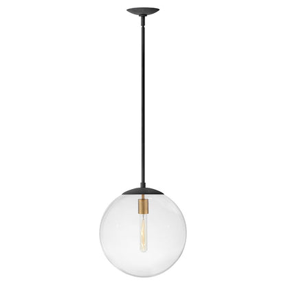 1 Light Medium Orb Pendant, Clear