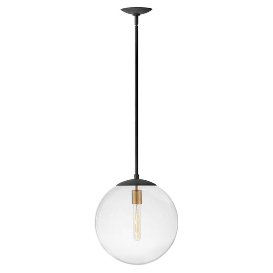 1 Light Medium Orb Pendant, Clear