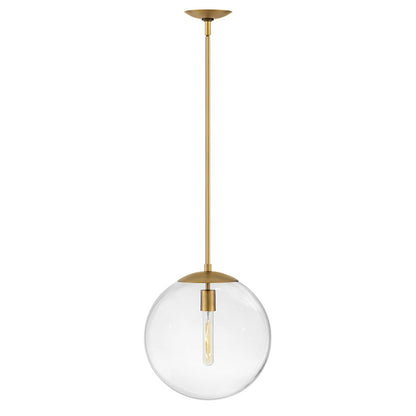 1 Light Medium Orb Pendant, Clear