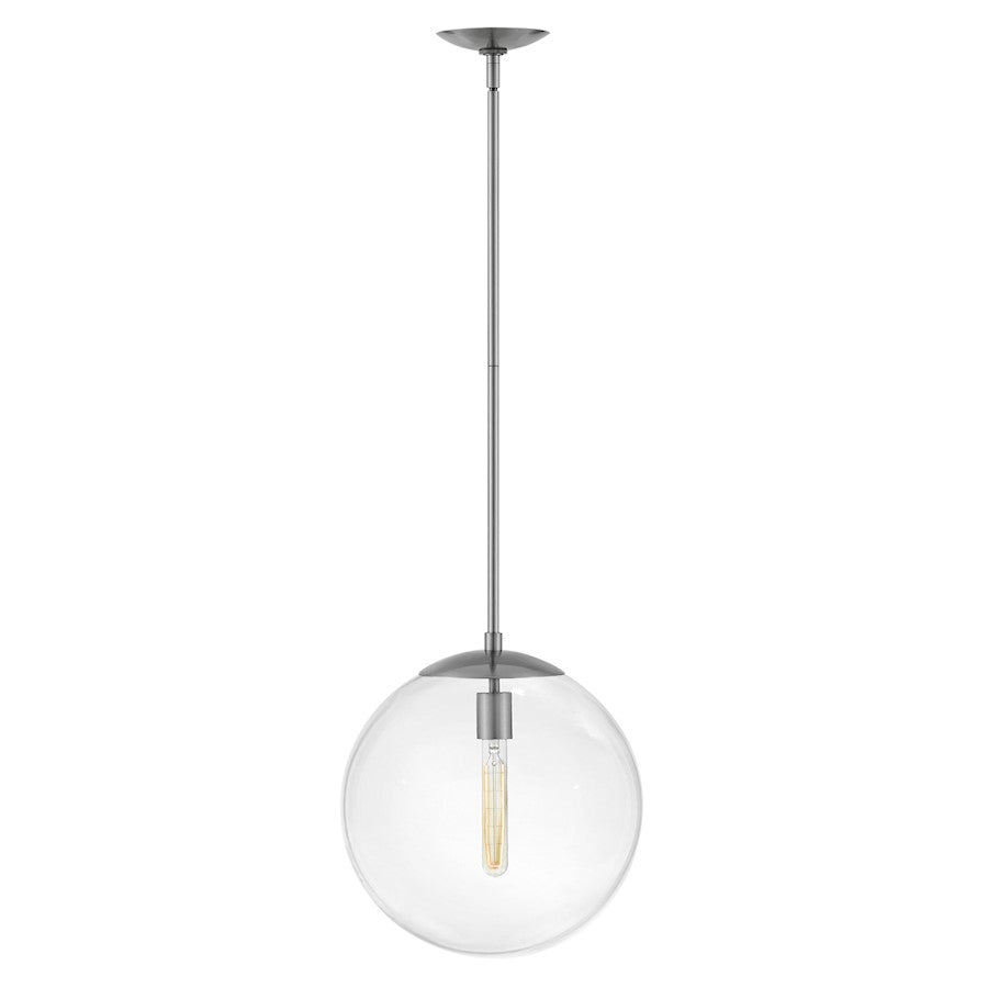 1 Light Medium Orb Pendant, Clear