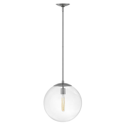 1 Light Medium Orb Pendant, Clear