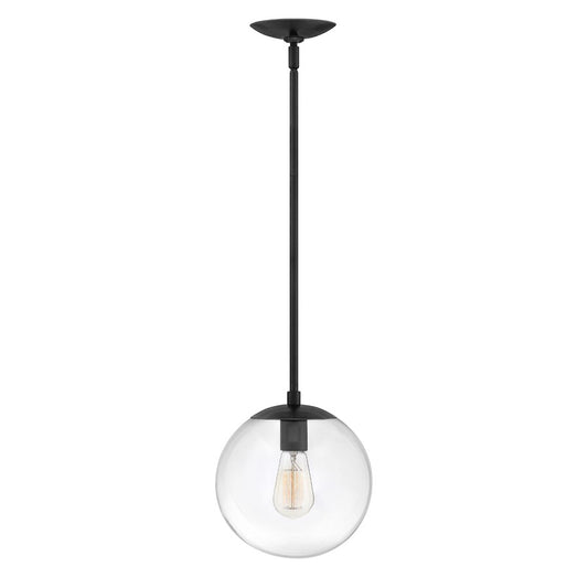 1 Light Small Pendant, Black