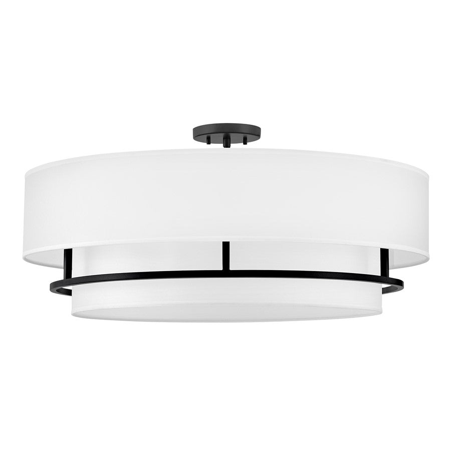 Hinkley Lighting Graham 4 Light Convertible Semi-Flush Mount, Black - 38895BK