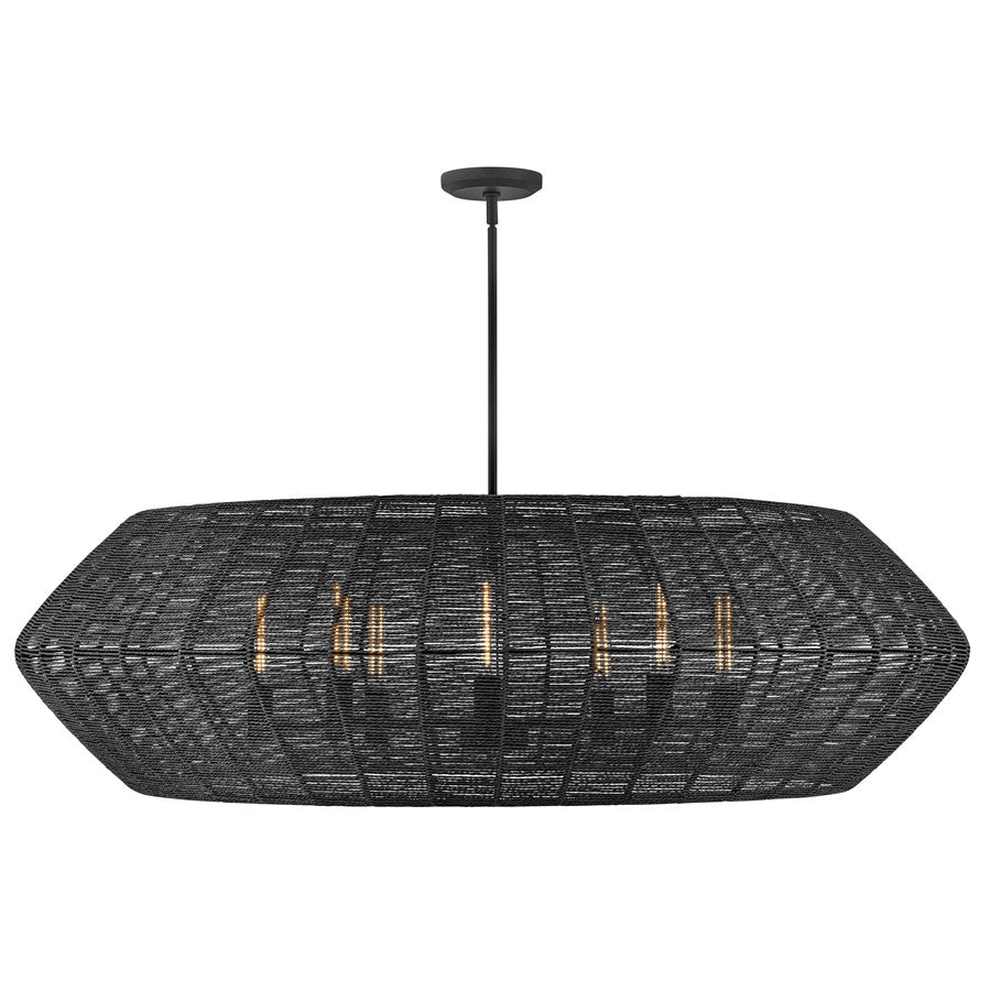 Hinkley Lighting Luca 8 Light Chandelier, Black - 40386BLK
