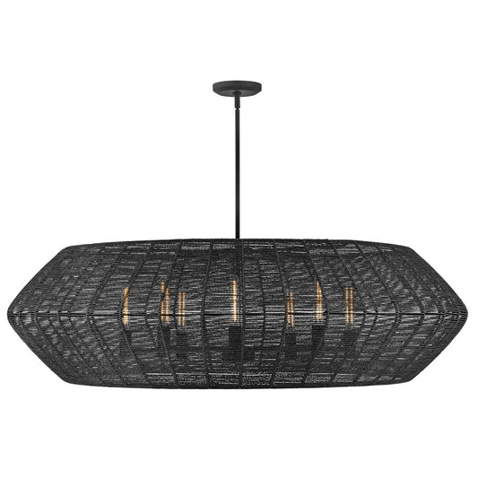 Hinkley Lighting Luca 8 Light Chandelier, Black - 40386BLK