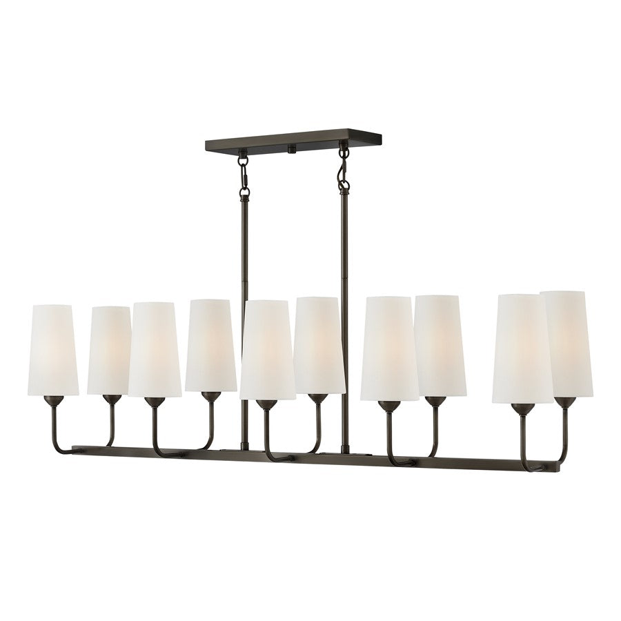 Hinkley Lighting Lewis 10 Light Chandelier, Black Oxide - 45005BX