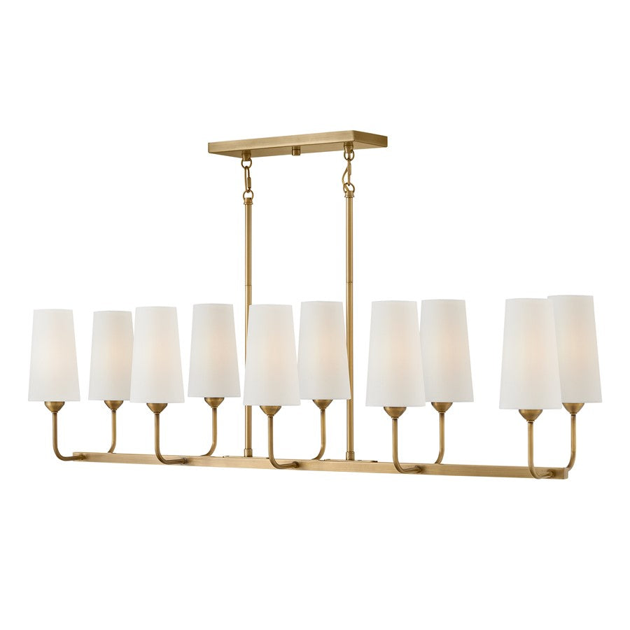 Hinkley Lighting Lewis 10 Light Chandelier, Heritage Brass - 45005HB
