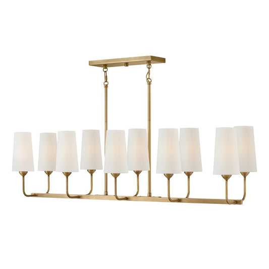 Hinkley Lighting Lewis 10 Light Chandelier, Heritage Brass - 45005HB