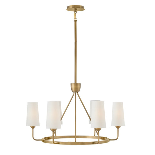 Hinkley Lighting Lewis 6 Light Chandelier, Heritage Brass - 45006HB