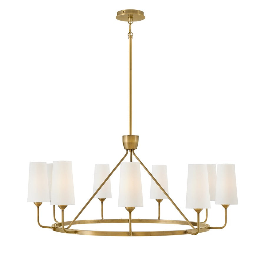 Hinkley Lighting Lewis 9 Light Chandelier, Heritage Brass - 45009HB