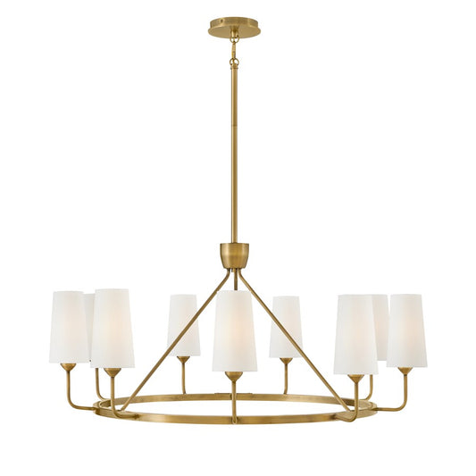 Hinkley Lighting Lewis 9 Light Chandelier, Heritage Brass - 45009HB