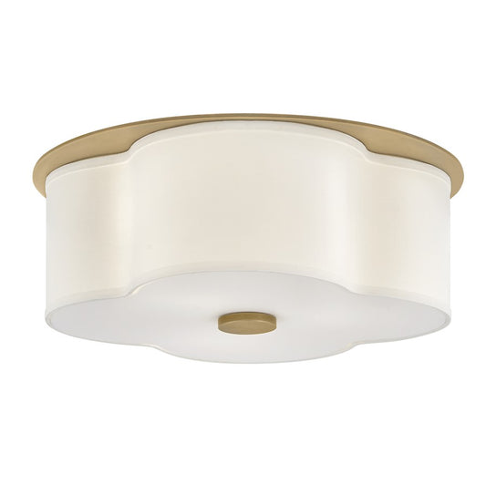 Hinkley Lighting Delaney 3 Light Flush Mount, Heritage Brass/Etched - 46443HB