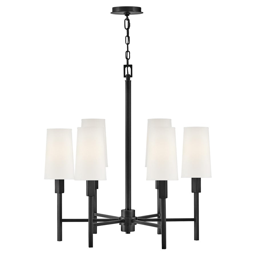 Hinkley Lighting Fenwick 6 Light Chandelier, Black - 46455BK