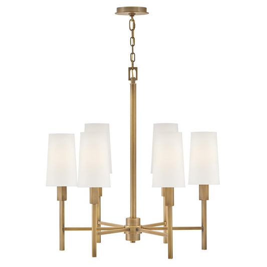 Hinkley Lighting Fenwick 6 Light Chandelier, Heritage Brass - 46455HB