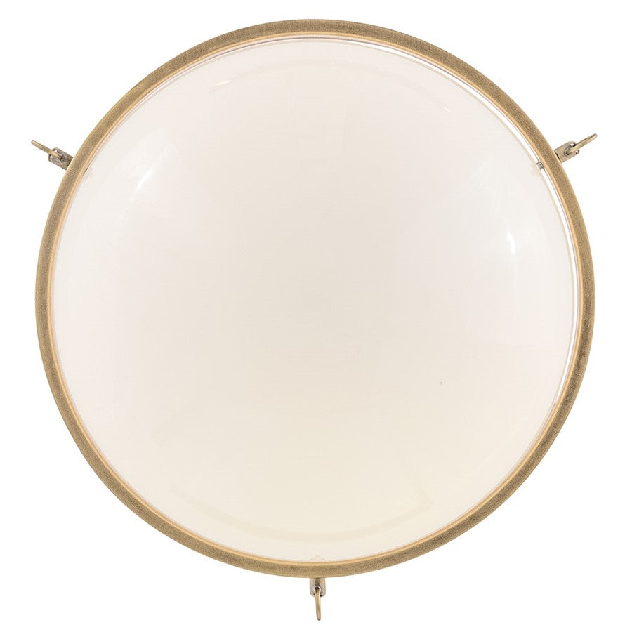 Hinkley Lighting Collins 1Lt 18" Semi-Flush Mount, Brass/Cased Opal