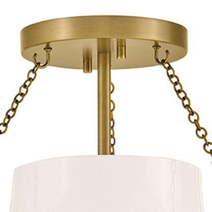 Hinkley Lighting Collins 1Lt 23" Semi-Flush Mount, Brass/Cased Opal