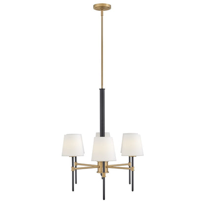 Hinkley Lighting Saunders 6Lt 27" Chandelier, Black/Etched Opal