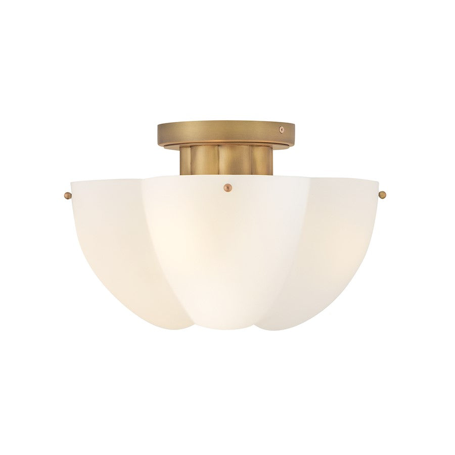 Hinkley Lighting Becca 4 Light Medium Semi-Flush Mount, Heritage Brass - 47583HB