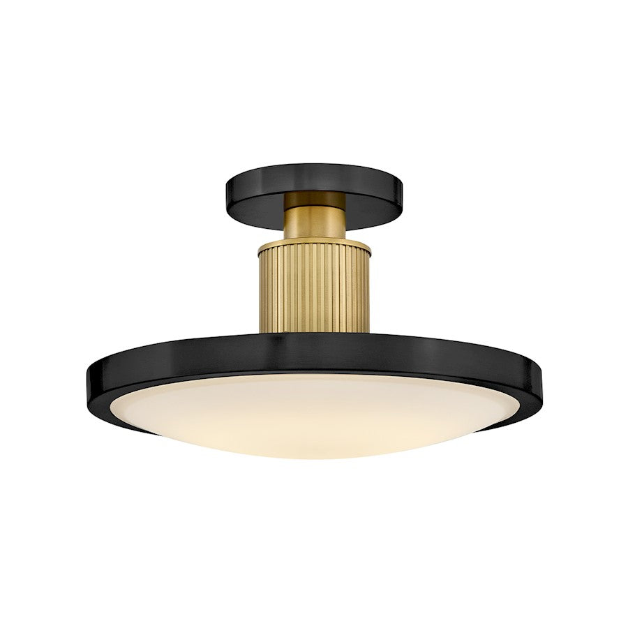 Hinkley Lighting Kieran LED Light Medium Semi-Flush Mount, Black - 47593BK-LCB