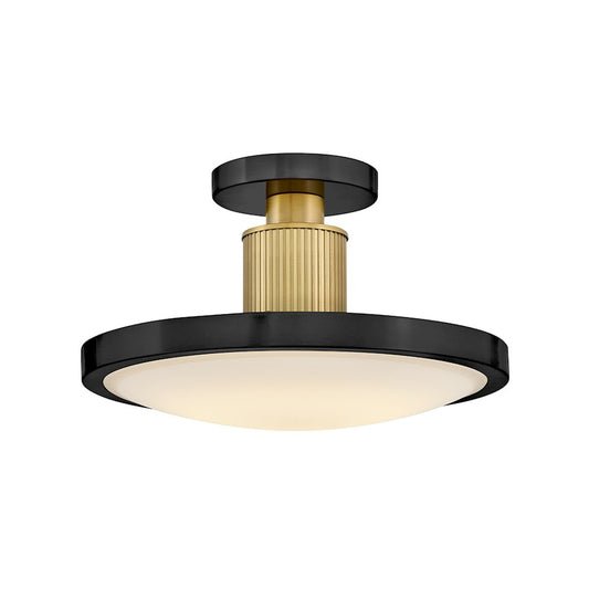 Hinkley Lighting Kieran LED Light Medium Semi-Flush Mount, Black - 47593BK-LCB