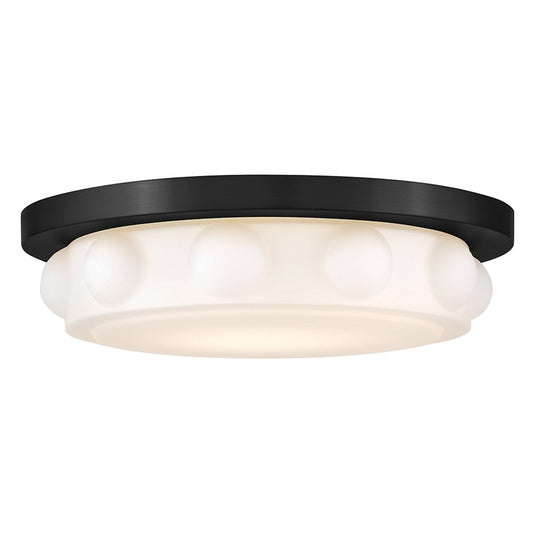 Hinkley Lighting Zoey LED Semi-Flush Mount, Black/Etched Opal - 47601BK