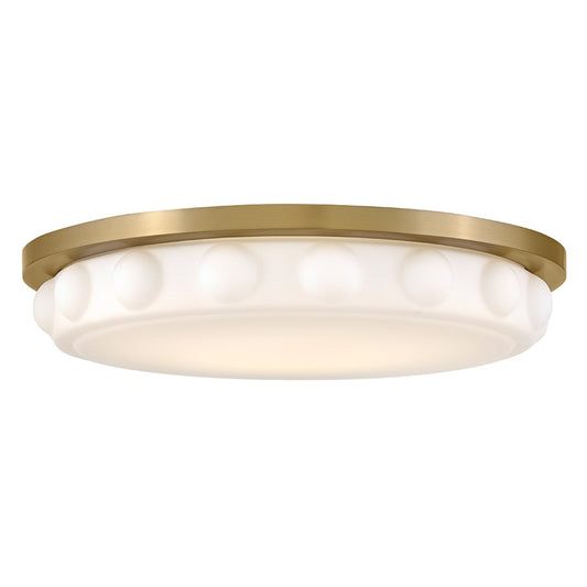 Hinkley Lighting Zoey LED Flush Mount, Lacquered Brass/Etched Opal - 47603LCB