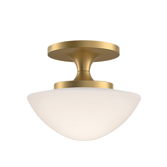 Hinkley Lighting Knox 1 Light Small Semi-Flush Mount, Lacquered Brass - 47813LCB