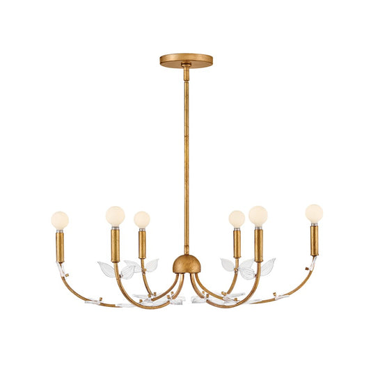 Hinkley Lighting Aliso 6 Light Medium Chandelier, Distressed Brass - 48286DA