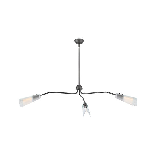 Hinkley Lighting Altman 3Lt 60" Low Profile Chandelier, Gunmetal - 48303GMT