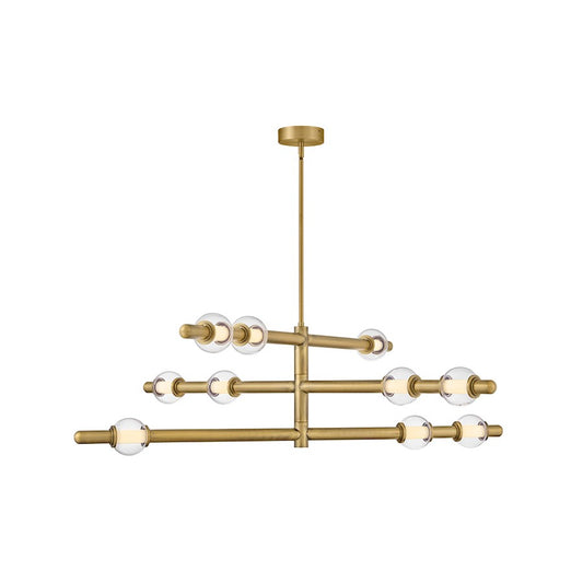 Hinkley Lighting Saxon LED 50" Chandelier, Lacquered Brass - 48336LCB