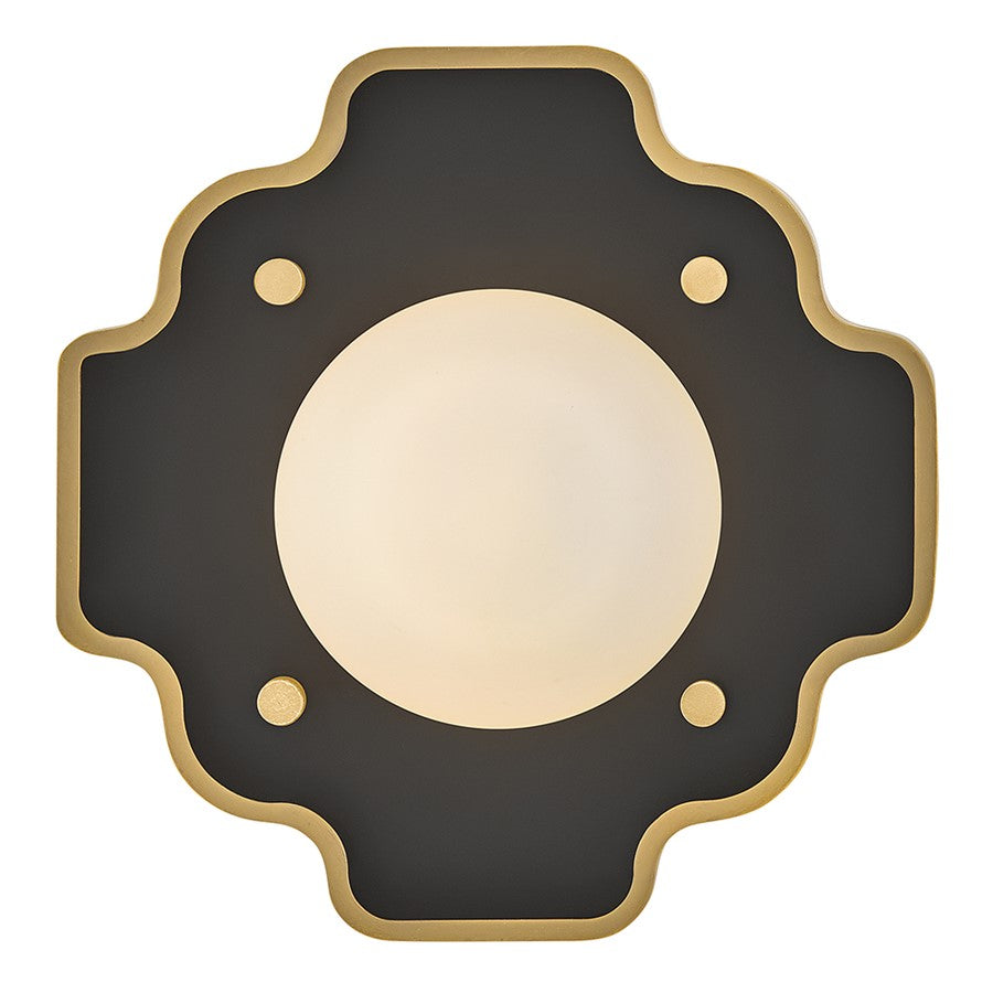 Hinkley Lighting Howe 1 Light Wall Mount, Gloss Black/Etched Opal - 48410GK-LL