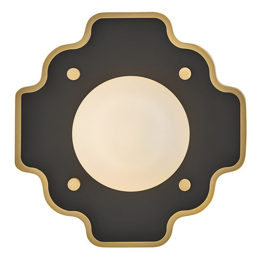 Hinkley Lighting Howe 1 Light Wall Mount, Gloss Black/Etched Opal - 48410GK-LL