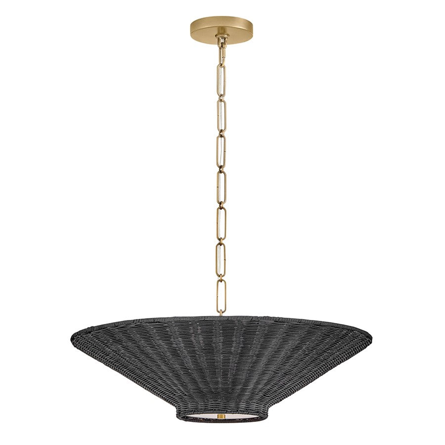 Hinkley Lighting Delia 4Lt Convertible Chandelier, Lacquered Brass - 48457LCB