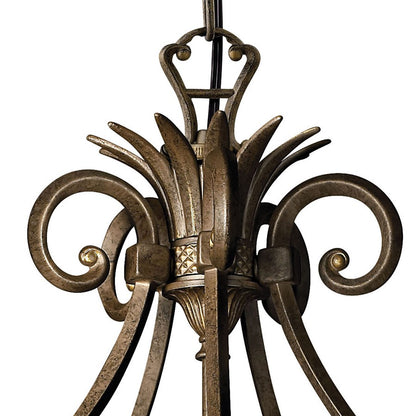 Hinkley Plantation 5 Light Chandelier Downlight Foyer, Pearl Bronze